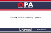 Spring 2019 Propensity Update - JAMRS · Final Youth Poll Sample: 4,731 youth aged 16 through 24 • 3,754 (79%) youth aged 16 through 21 –the metrics presented herein focus on