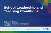 School Leadership and Teaching Conditions · School leadership maintains trusting, supportive environments that advance teaching and learning. 6a. An atmosphere of trust and mutual
