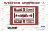 Western GreetingsWestern Greetings Fabrics in the Western Greetings Collection Select Fabrics from the Urban Legend Collection Finished Quilt Size: 65 x 89 Quilt 1 Christmas Ornaments