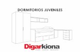 DORMITORIOS JUVENILES - Digar Kiona...Dormitorios coloristas y funcionales que crecen con tus hijos. 25 - 26 JJP NIDO Innovadora solución para espacios estrechos. Click es una mesa
