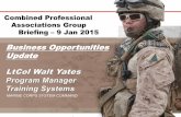 Business Opportunities Update€¦ · Business Opportunities Update ... -Pre-Sol Conf. - TBD -Camp Pendleton CA -PII or PIII, Orlando, FL . FY15 – Business Opportunities 2ndnd Qtr