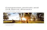 Companion animals and tick-borne diseases · nature of human and companion animal interactions, using companion animals as sources of surveillance data for human tick-borne diseases