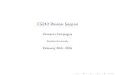 CS243 Review Session - Stanford Universitycourses/cs243/lectures/CS243ReviewSession0226.pdfThe OAuth model 1.Userclicksonbutton 2.Redirecttologinpagebyserviceprovider 3.Userapproveslogin