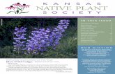 KANSAS NATIVE PLANT · 2045 Constant Ave. Lawrence, KS 66047-3729 KNPS 2020 WILDFLOWER OF THE YEAR Blue Wild Indigo — Baptisia australis var. minor — BRAD GUHR VOLUME 42, NUMBER