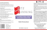 RF RUBBER FLOORING CLNR US GAL BTL LBL€¦ · Ritz Flooring Rubber Flooring Cleaner is specifically designed for preparation and ongoing maintenance of specialty floors such as rubber