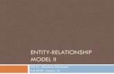 ENTITY-RELATIONSHIP MODEL IIusers.cms.caltech.edu/~donnie/cs121/CS121Lec15.pdf · Entity-Set Keys Entities in an entity-set must be uniquely distinguishable using their values Entity-set: