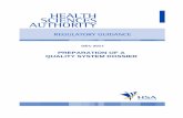 PREPARATION OF A QUALITY SYSTEM DOSSIER€¦ · PREPARATION OF A QUALITY SYSTEM DOSSIER DECEMBER 2017 . HEALTH SCIENCES AUTHORITY – HEALTH PRODUCS REGULATION GROUP Page 2 of 27