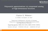 Polynomial approximations via compressed sensing of high ... Parameterized PDEsCompressing sensingSampling complexitylower-RIPCS for PDEsNonconvex regularizationsConcluding remarks