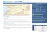 Syria cVDPV2 outbreak Situation Report # 15 26 September 2017 · IPV is being provided to travellers without proof of vaccination moving between Turkey and Syria via ab el Salam and