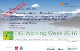 The Tragedy of Armero, Colombia - FIG · 2016-05-24 · History Session, 4 May 2016 The Tragedy of Armero, Colombia : Management of land rights in the aftermath of the Volcanic Eruption