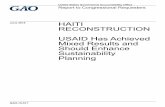 GAO-15-517, HAITI RECONSTRUCTION: USAID Has Achieved …Nations, the earthquake killed more than 16,000 of Haiti ’s civil service employees and destroyed almost all government ministry