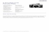 Pancake Plata E‑M10 Mark III Kit - Olympus · 2020-07-01 · Las especificaciones y las imágenes están sujetas a cambios sin previo aviso por parte del fabricante. E‑M10 Mark