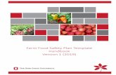 Farm Food Safety Plan Template Handbook Version 1 (2019) · 2020-03-25 · FARM FOOD SAFETY PLAN WRITING PAGE 3 OF 11 What is a Farm Food Safety Plan? A farm food safety plan (FFSP)