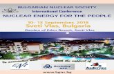 BULGARIAN NUCLEAR SOCIETY conference...13:30 – 14:30 Lunch, Hotel Restaurant 14:30 – 17:30 Excursion to The Old Nessebar Town 20:00 – 24:00 Gala diner, Hotel Restaurant Awarding