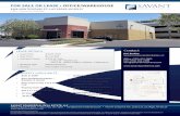 FOR SALE OR LEASE › OFFICE/WAREHOUSE...Savant Commercial Real Estate, LLC 9910 W. Cheyenne Ave. Suite 110 Las Vegas, NV 89129 Office: (702) 474-3003 Cell: (702) 461-2380 Fax: (702)
