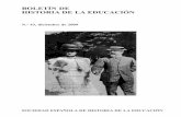 SEDHE | Sociedad Española de Historia de la Educación ...sedhe.es/wp-content/uploads/boletin43-2009.pdfaño 2009. La Secretaria-Tesorera presenta el informe económico de contabilidad