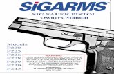 SIG SAUER PISTOL Owners Manual - vannuysgunshop.comvannuysgunshop.com/gun_manuals/sig_sauer/Sig P220To245.pdf · The SIG SAUER Semiautomatic Pistol has been designed specifically