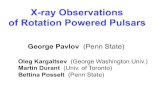 X-ray Observations of Rotation Powered Pulsars · Energy-dependent pulsations: Geminga (radio-quiet RPP) 0.15 – 4.0 keV, composite light curve 0.15 – 0.8 keV, mostly thermal emission,