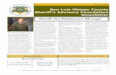 Sheriff Ian Parkinson’s Message · 2020-03-17 · San Luis Obispo County Sheriff’s Advisory Foundation | | safslo@yahoo.com October 2014 2 . Chairperson’s Message to Advisory