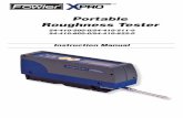 Portable Roughness Tester · 2018-11-30 · The tester will turn off automatically after several minutes. 2. Set in/mm switch for Metric (µm) or Inch (µ"). Set cut-off selection