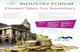 INDUSTRY FORUM Dream Sites For Investors · 2016-05-09 · hands on this information, this event is not to be missed. Moderator Angela Skandarajah Minter Ellison Presenters John Marinopoulos