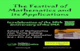 The Festival of Mathematics and its Applications · Maths, magic and the electric guitar Sue Pope Folding mathematics Academic talk on applications of maths Makhan Singh 1:30-1:45