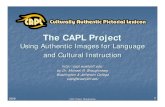 The CAPL Projectcapl.washjeff.edu/usingCAPLinclassroom.pdf · 2009 CAPL Project- Shaughnessy 3 About CAPL Visual Lexicon for Languages The only authentic visual lexicon.All other