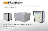 Automatic Electric Steam Boiler Range 18kW - 300kW · The Fulton Europack Electric Steam Boiler is a highly efficient unit designed to meet the requirements of the mid-range demand