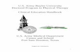 U.S. Army-Baylor University Doctoral Program in …...U.S. Army-Baylor University Doctoral Program in Physical Therapy Clinical Education Handbook U.S. Army Medical Department Center