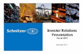 Investor Relations Presentation - Schnitzer Steel · Consumer Confidence U.S. Appliance Shipments U.S. Light Vehicle Sales(M) Leading U.S. Economic Trends Source: Federal Reserve,