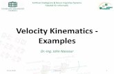 Velocity Kinematics - Examples · 2018-01-25 · Velocity Kinematics - Examples Dr.-Ing. John Nassour Artificial Intelligence & Neuro Cognitive Systems Fakultät für Informatik 25.01.2018