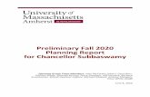 Preliminary Fall 2020 Planning Report - Home | …...Preliminary Fall 2020 Planning Report for Chancellor Subbaswamy Planning Group Team Members: John McCarthy (chair), Carol Barr,