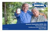 Invacare Corporation (NYSE: IVC) First Quarter 2018 ... · 5-8-18 Webcast Slides 5-8-18 Webcast Slides Invacare Corporation (NYSE: IVC) First Quarter 2018 Conference Call and Webcast