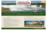ESCORTED BY JILL POSEWITZ - traveladvantagellc.com€¦ · dramatic panoramic view of Toronto and included dinner 4 Tour and wine tasting at the Niagara Peninsula’s original winery,