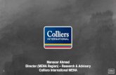 Mansoor Ahmed Director (MENA Region) Research & Advisory Colliers International MENA · Director (MENA Region) –Research & Advisory Colliers International MENA 2 World Changes Affecting