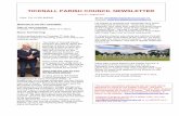 TICKNALL PARISH COUNCIL NEWSLETTER · This printed newsletter will be the last one that will be delivered by hand by the Parish Council. We have delivered a quarterly newsletter in