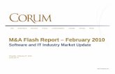M&A Flash Report – February 2010 - Corum Group Flash Report Feb… · Agenda Overview of Current Global Market Market and Valuation Analysis Rob Adams - Cisco Closing CommentsClosing