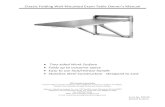 Classic Folding Wall-Mounted Exam Table Owner’s Manual · 5/13/2013  · Classic Folding Wall-Mounted Exam Table Owner’s Manual Two-sided Work Surface Folds up to conserve space