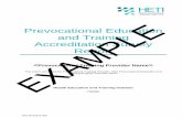 Prevocational Education and Training Accreditation Survey Report · 2018-06-04 · DOC14/21053-005 Prevocational Education and Training Accreditation Survey Report