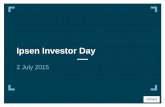 Ipsen Investor Day · 2016-07-08 · 7 Goldman Sachs 35th Annual Global Healthcare Conference –June 2014 7 Ipsen Investor Day – 2 July 2015 The 2011 strategy initiated a period