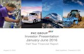 Investor Presentation January-June 2016 - PKC Group...Investor Presentation January-June 2016 Half Year Financial Report PKC Investor Presentation Q2 2016 August 10, 2016 Matti Hyytiäinen,
