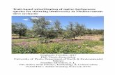 Trait-based prioritization of native herbaceous …...2017/10/31  · Trait-based prioritization of native herbaceous species for restoring biodiversity in Mediterranean olive orchards