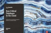 Run Critical Databases in the Cloud...Run Critical Databases in the Cloud Oracle has the most complete data management portfolio for any enterprise workload. Cloud EssentialsCloud
