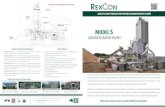 CONCRETE BATCH PLANT - Rexconrexcon.com/wp-content/uploads/2018/06/ModelS.pdf · CONCRETE BATCH PLANT Whether your concrete needs require consistent production, mix efficiency, or