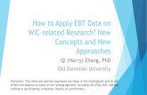How to Apply EBT Data on WIC-related Research? New ... · Some vendors are full mapping stores Some vendors are partial mapping stores Partial mapping vendor rate (PMVR) = # of partial