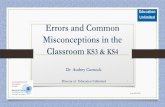 Errors and Common Misconceptions in the Classroom KS3 & KS4 & Misconcetions... · 2016-07-21 · Errors & Misconceptions •When we look at learners’ work we try to see if the solution