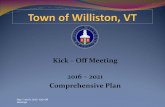 Kick Off Meeting 2016 2021 Comprehensive Plan...Sep 01, 2017  · 2016-2021 Comprehensive Plan How is the plan developed? Planning commission develops the plan Ideas and input from