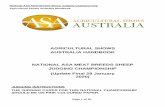 Meat Breeds Sheep Judging Championship - ASA Handbook 28 ...€¦ · Agricultural Shows Australia Handbook Page 1 of 30 . AGRICULTURAL SHOWS AUSTRALIA HANDBOOK . NATIONAL ASA MEAT