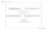 Articles of Incorporation · Restated Certificate of Incorporation Canada Business Corporations Act Loi canadienne sur les sociétés par actions Certificat de constitution à jour