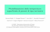 Modellizzazione della temperatura superﬁciale di pianeti ... · Modellizzazione della temperatura superﬁciale di pianeti di tipo terrestre Giovanni Vladilo (1,2), Giuseppe Murante